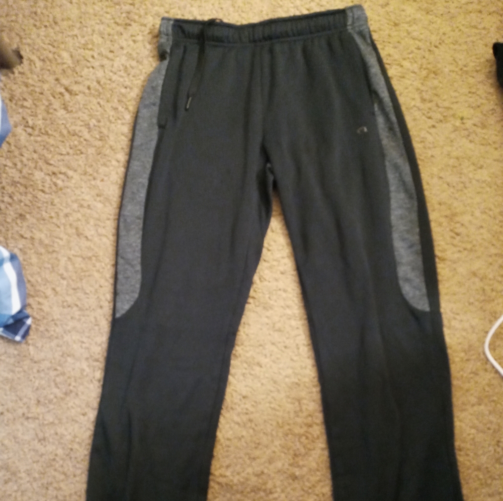 Black and grey sweatpants